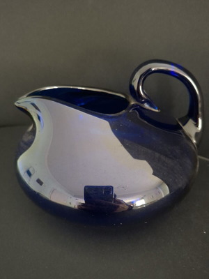 Vintage Murano Glass Pitcher cobalt blue, like new