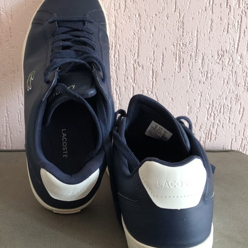 Lacoste men's dark blue sneakers, casual style