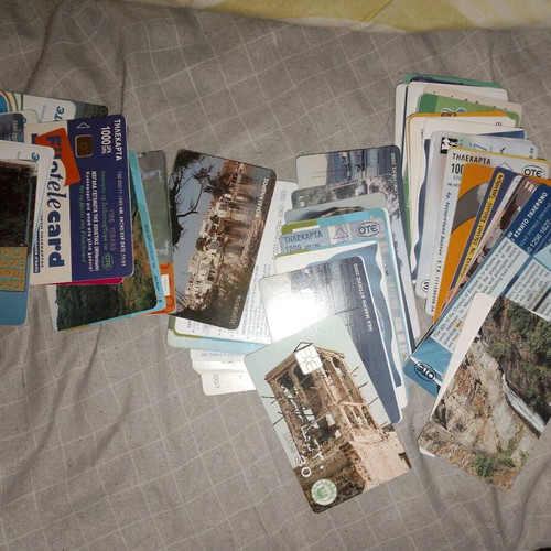 Phone cards used from another era and various countries
