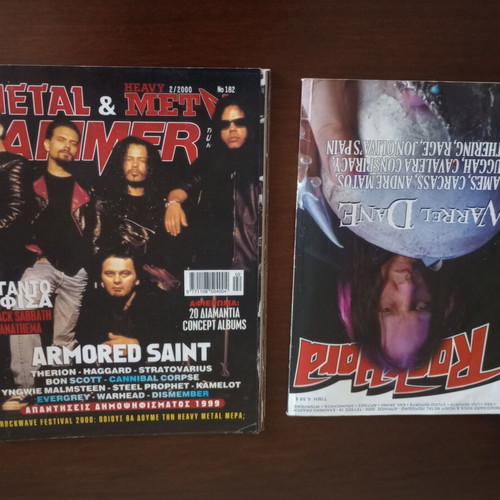 Metal Hammer Issue 182 and Rock Hard Issue 30 magazines used