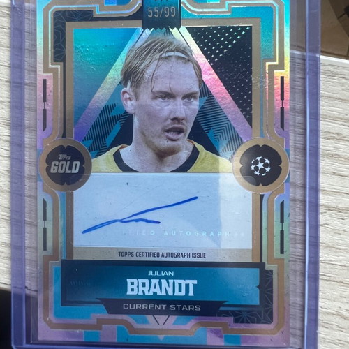 Topps Gold UEFA Julian Brandt Current Stars Certified Autograph card like new