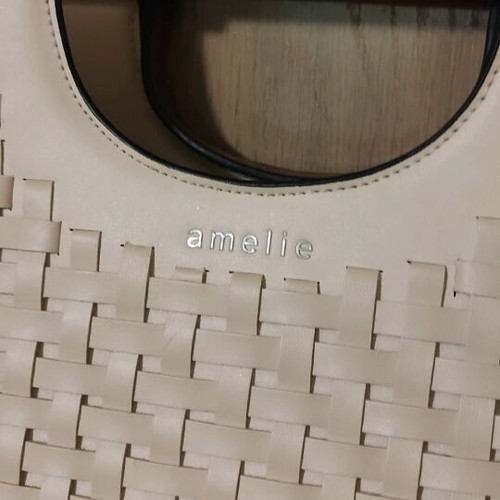 Shoulder and handbag white bag with brown leather details like new