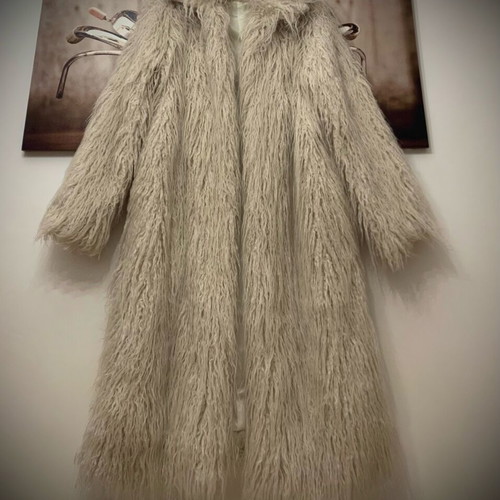 Ckontova Boho Faux Fur Coat like new, one size, grey beige