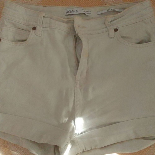 Bershka white denim women's shorts like new, size 36
