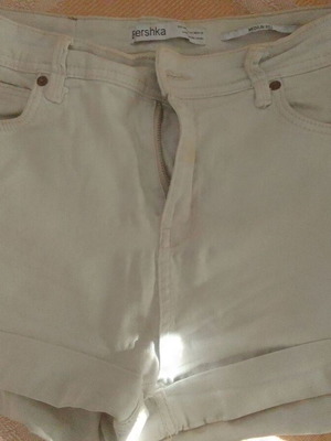 Bershka white denim women's shorts like new, size 36