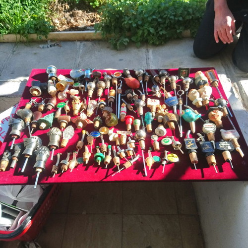 Antique bottle stoppers collection used