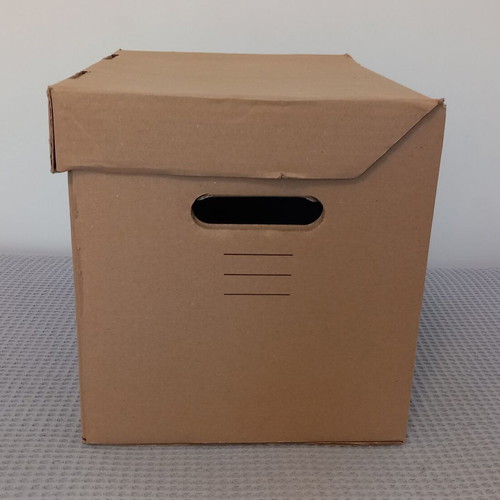 IKEA PAPPIS cardboard box with lid used