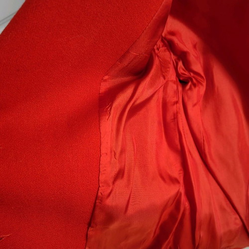 Brunatti jacket used, red, fitted wool crepe