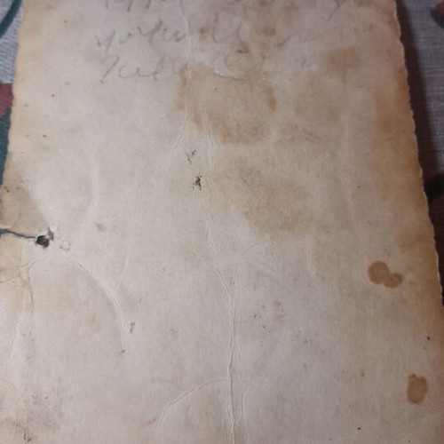 Vintage folklore photograph used, early 20th century, handwritten back