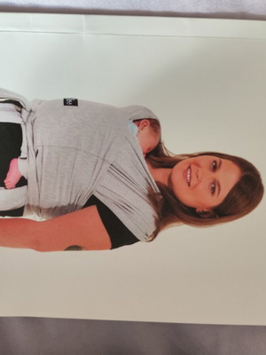 Baby wrap carrier like new with fabric storage pouch