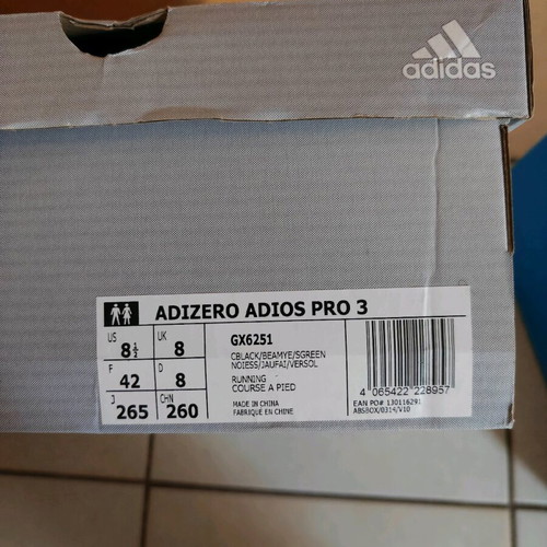 Adidas shoes size 42 used, black