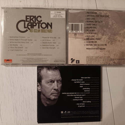 Eric Clapton 3 CD albums like new, 461 Ocean Boulevard, Journeyman, Best of