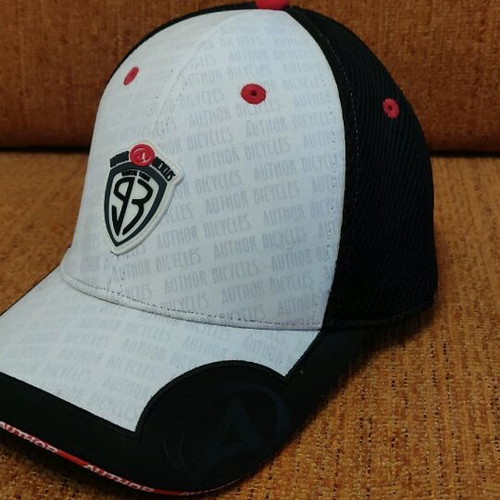 Author Bicycle jockey hat like new, size medium, black and white
