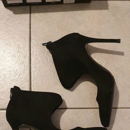 Exe black suede heels like new, size 37, 10 cm heel