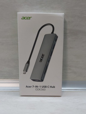 Acer 7-in-1 USB-C Hub ODK360 new, 4K HDMI, 100W PD, aluminum