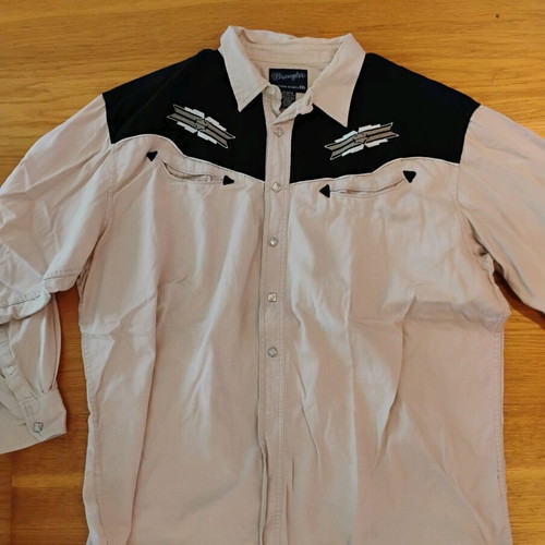 Wrangler western shirt used, size XXL, beige