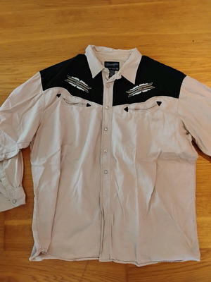 Wrangler western shirt used, size XXL, beige