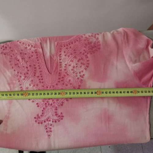 Pink batik kaftan with sequins like new