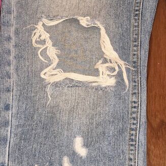 Bershka boyfriend jeans with rips in loose fit, like new