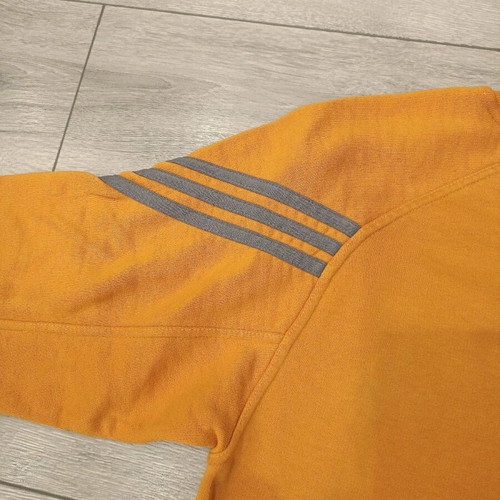 Adidas Y2K Three Stripe Crewneck sweatshirt used, orange/gray