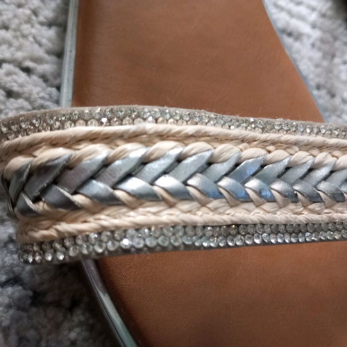Silver women's sandals size 41 like new