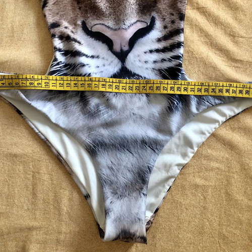 Sugarfree one-piece swimsuit XL with tiger print