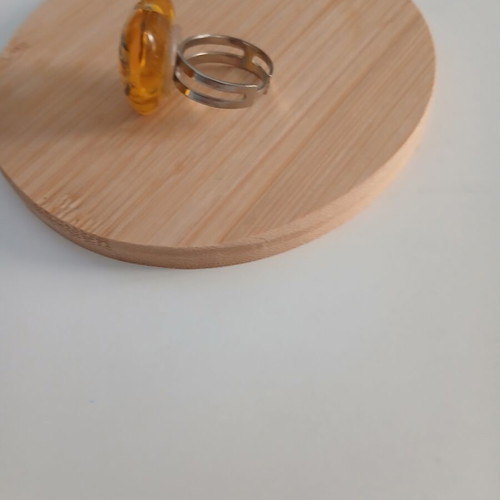 Heart ring with shells like new, adjustable