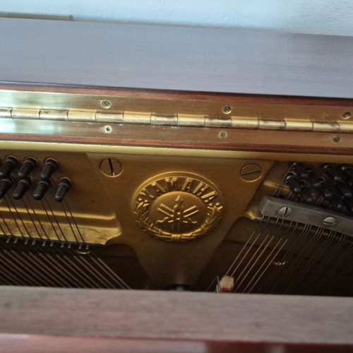 Yamaha W102 Upright Piano used, premium Japanese walnut finish with ottoman stool