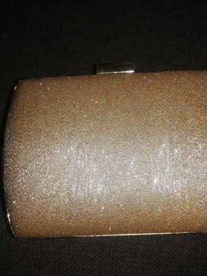 Gold clutch bag without chain