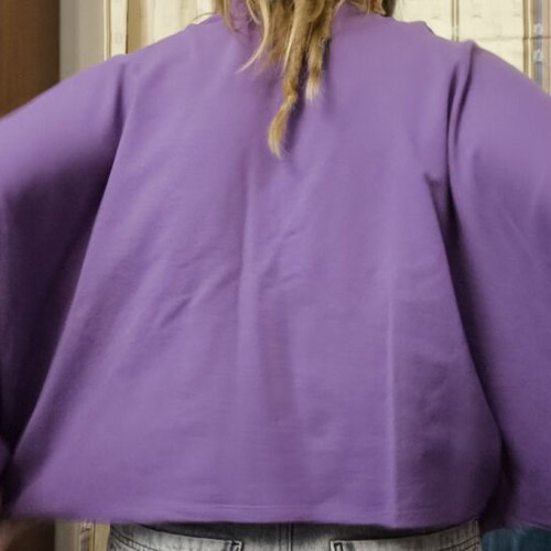 Zara purple blouse with bell sleeves like new, size L