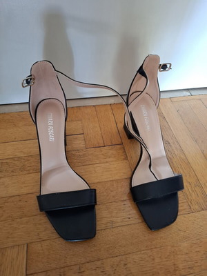 Black high-heeled sandals like new, sizes 39 and 41