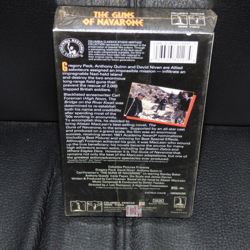 The Guns of Navarone videocassette new, sealed
