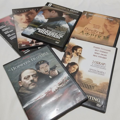 DVD set of 6 foreign movies with Greek subtitles like new