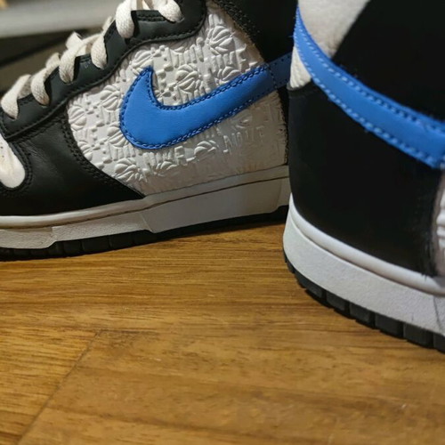 Nike Dunk sneakers like new, white-black-blue, size 42.5