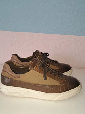 Monte Napoleone sneakers brown leather shoes used, size 43