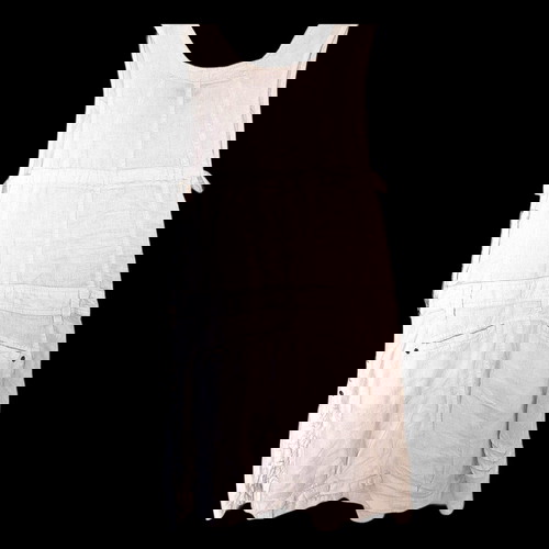 Φόρεμα λινό λευκό Attrattivo μέγεθος Μ like new με τσέπες και φερμουάρ