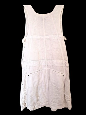 Φόρεμα λινό λευκό Attrattivo μέγεθος Μ like new με τσέπες και φερμουάρ