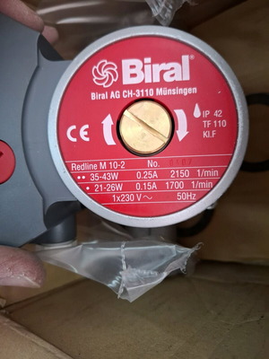 Biral M10-2 circulator pump new, analog with fittings