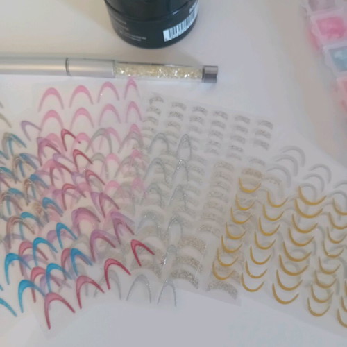 Manicure gel for builder nails and stickers like new