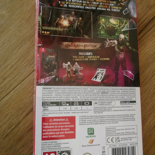 House of Dead collector's edition Nintendo Switch new