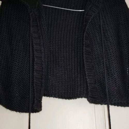 More women's short cape used, black