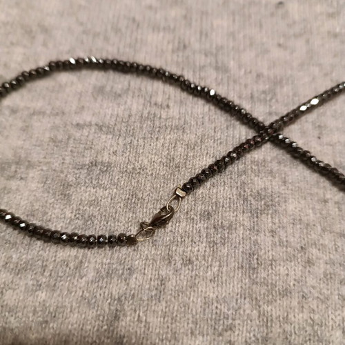 Gregio faux bijou necklace new with hematite and marcasite beads gray silver