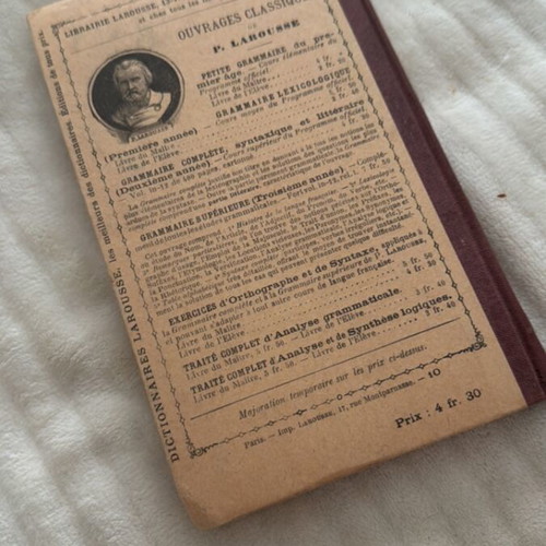 Cours de Style P. Larousse vintage book used, French
