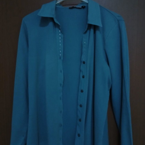 Blue shirt-cardigan, size M