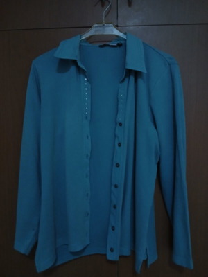 Blue shirt-cardigan, size M