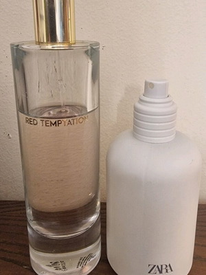 Αρώματα Zara Red Temptation και White μεταχειρισμένα, χωρίς κουτιά