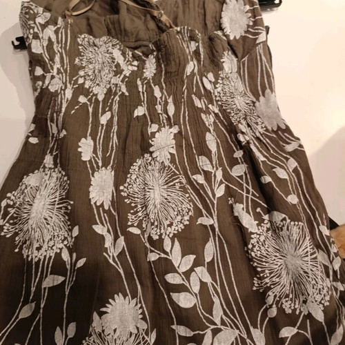 Summer dress viscose and linen floral like new, size S