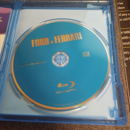 Ford v Ferrari Blu-Ray movie like new with slipcover