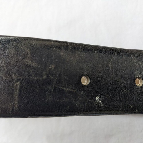 Intervista men's belt used, leather, black and red, size 105