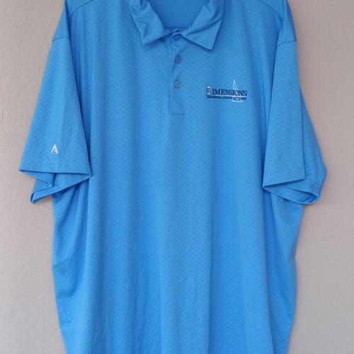 Antigua plus size men's polo shirt, blue, XXL
